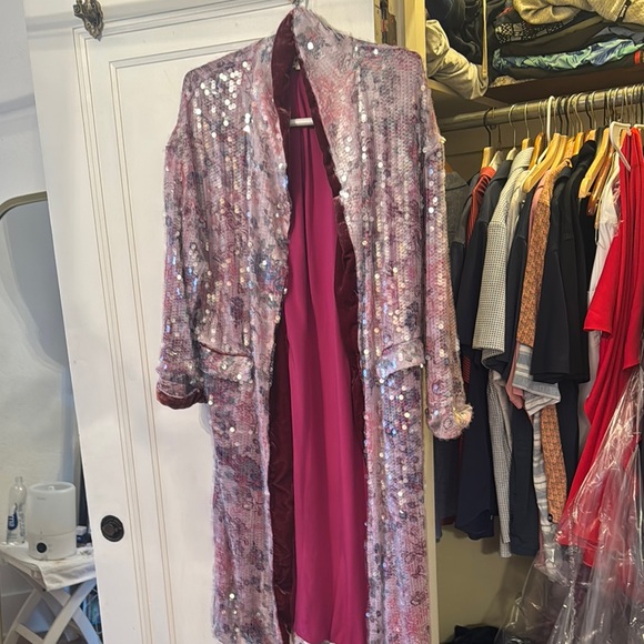 Free People Jackets & Blazers - Free People Pink Velvet Luxurious